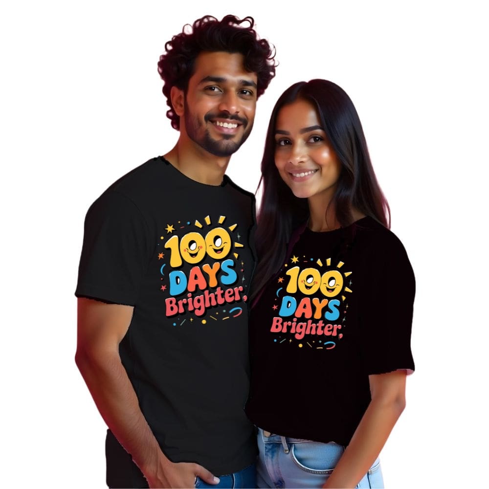 100 Days Brighter Couple Tshirts