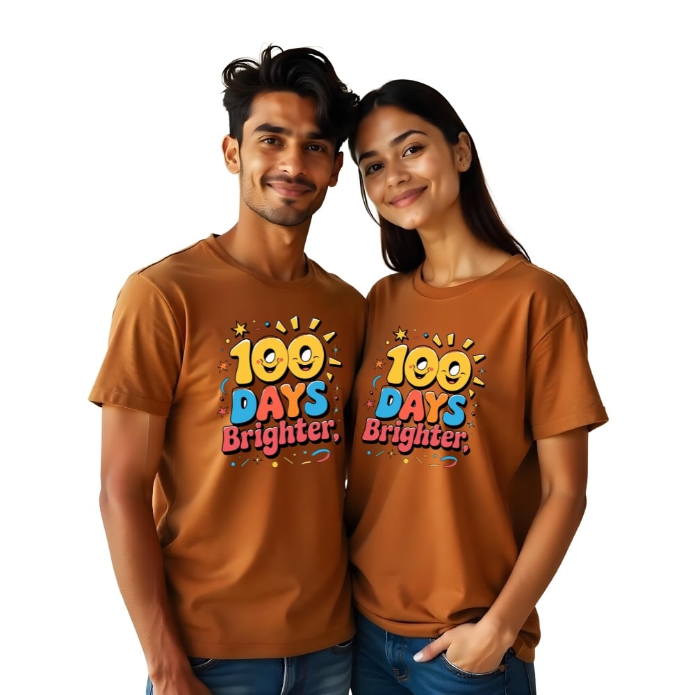 100 Days Brighter Couple Tshirts