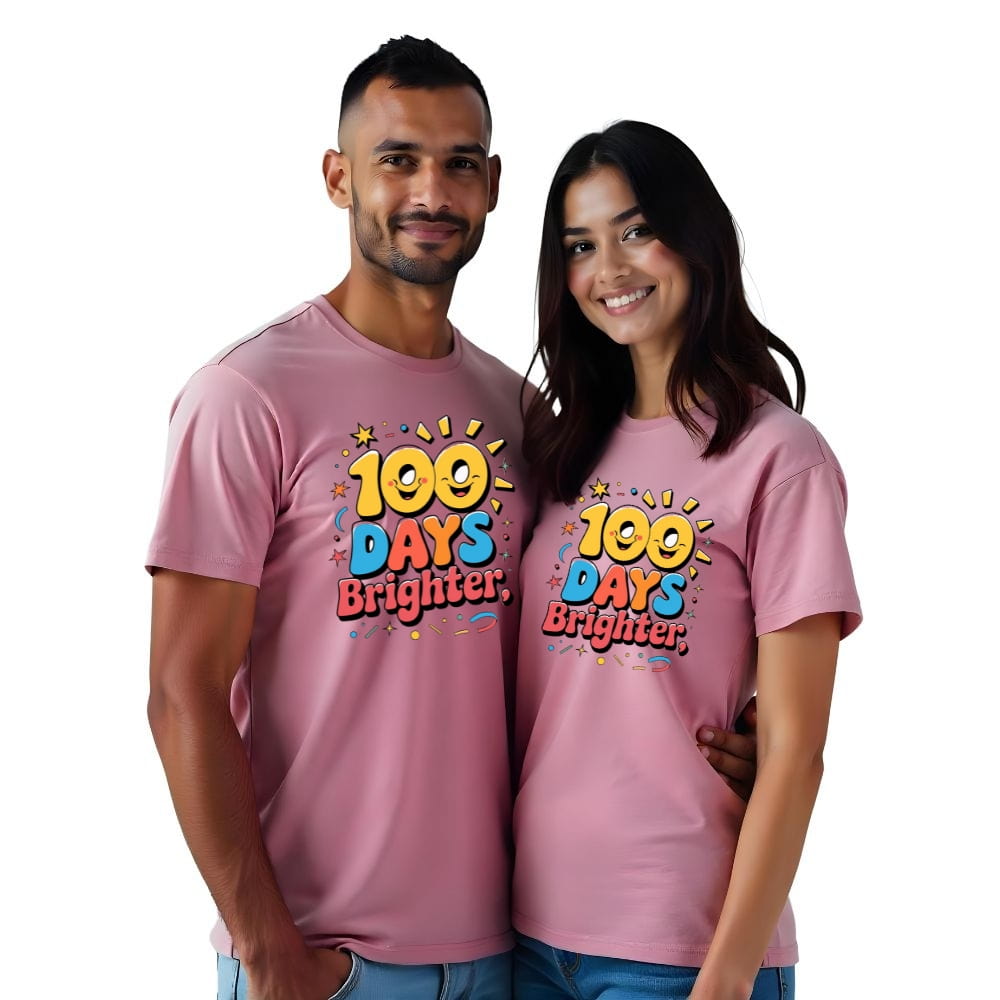 100 Days Brighter Couple Tshirts