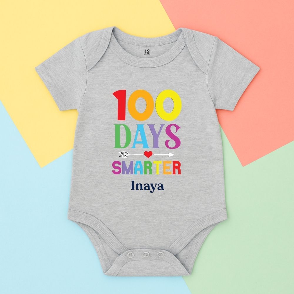 Milestone Baby Bodysuit – 100 Days Smarter