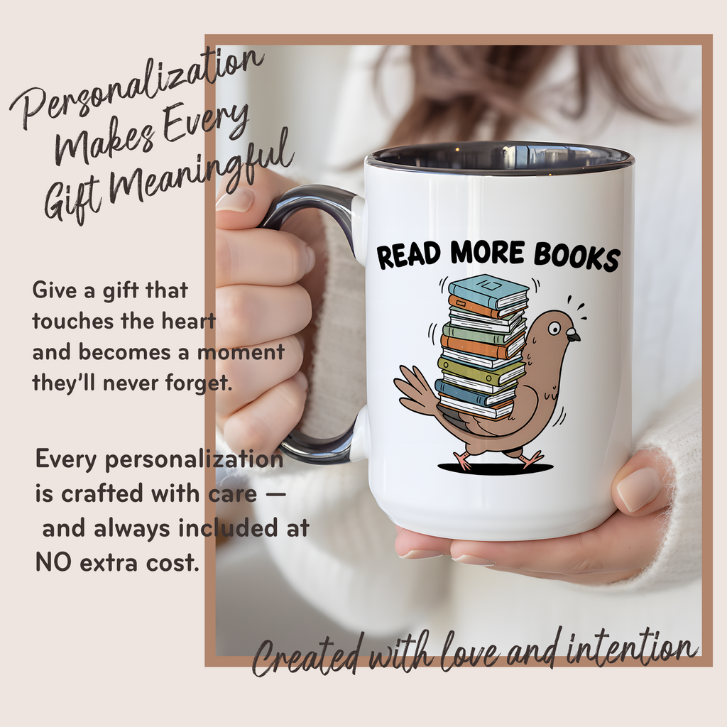 Read More Books Mug – Funny Book Lover Gift – Cute Reader Coffee Cup – 11oz 15oz Ringer Mug |Mug 124