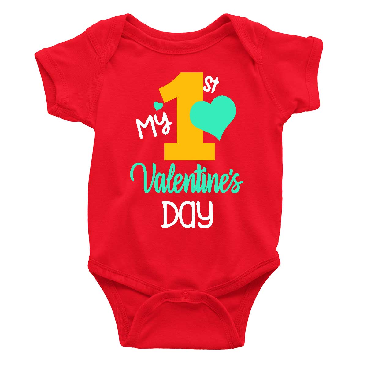 My 1st valentine's Day 1 Rompers
