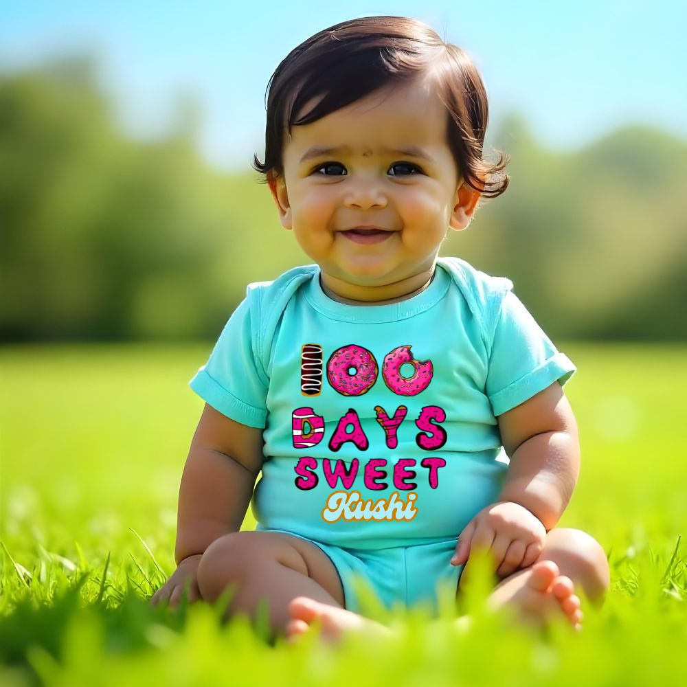 100 Days Sweetness - Donut Themed Custom Rompers