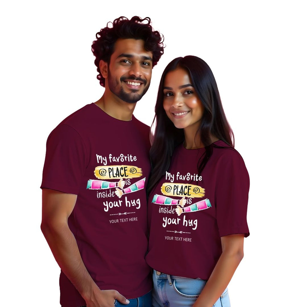 Inside your hug cute couple T-shirts