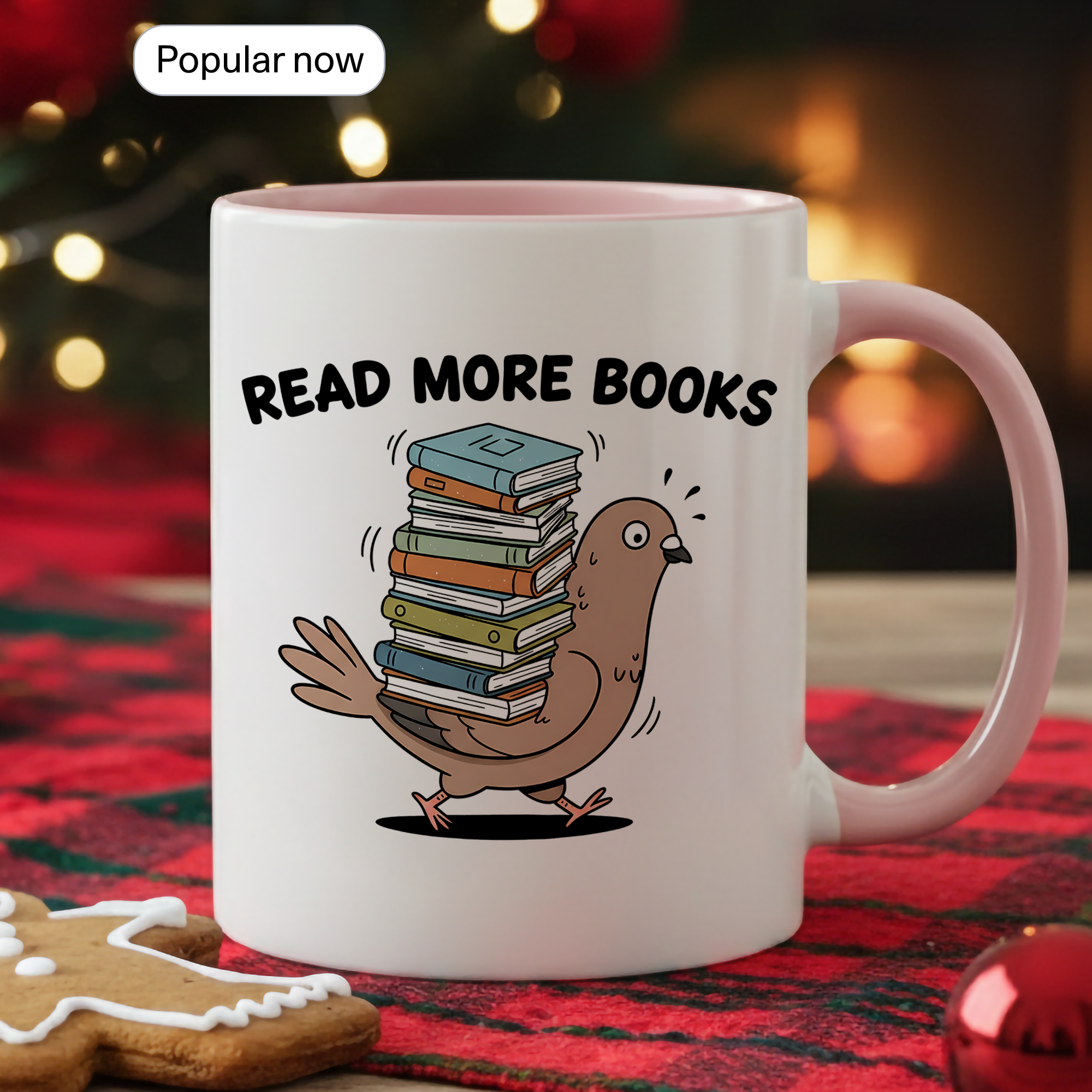Read More Books Mug – Funny Book Lover Gift – Cute Reader Coffee Cup – 11oz 15oz Ringer Mug |Mug 124
