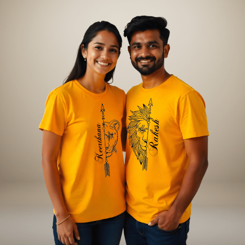 Couple T Shirts Valentine Custom – Name Printed Matching Tees