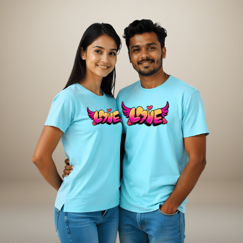 Couple T Shirts Minimal Love – Valentine Special Edition