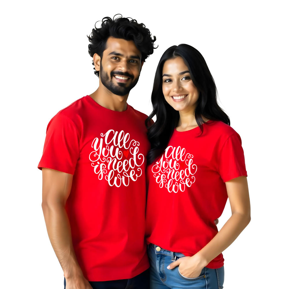 All you need is Love Couple Tshirts