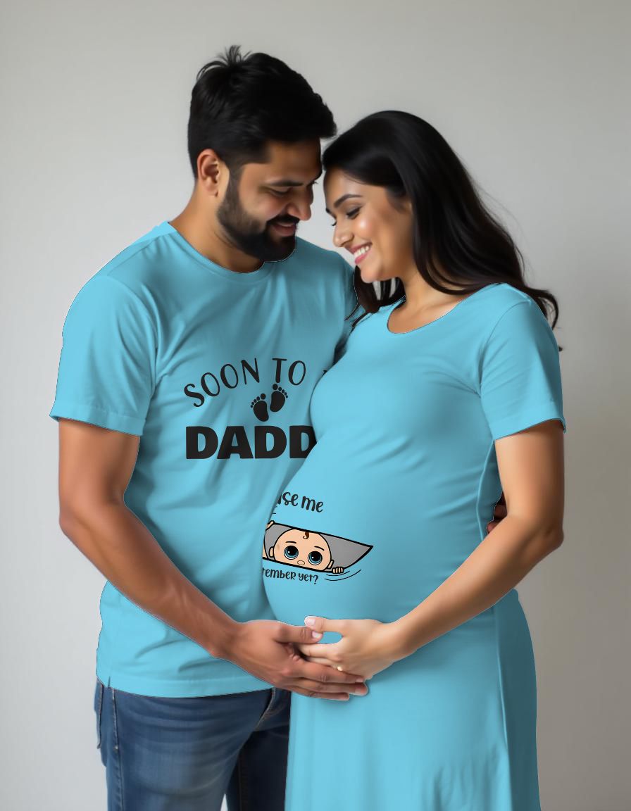 Soon to be Dad Excuse Me Maternity Couple Tshirt Dress