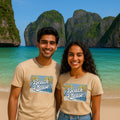 Sandy Toes & Matching Clothes – Beach Please Couple Tees Burly Wood