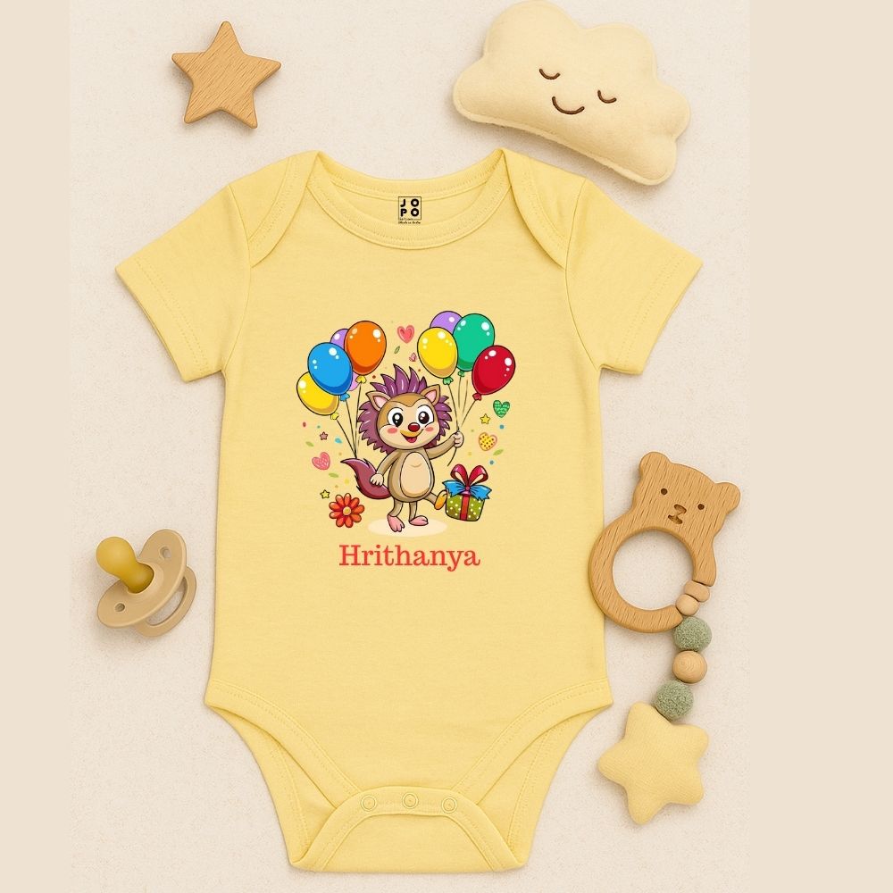 Little Joy, Big Celebration – Custom Printed Baby Romper