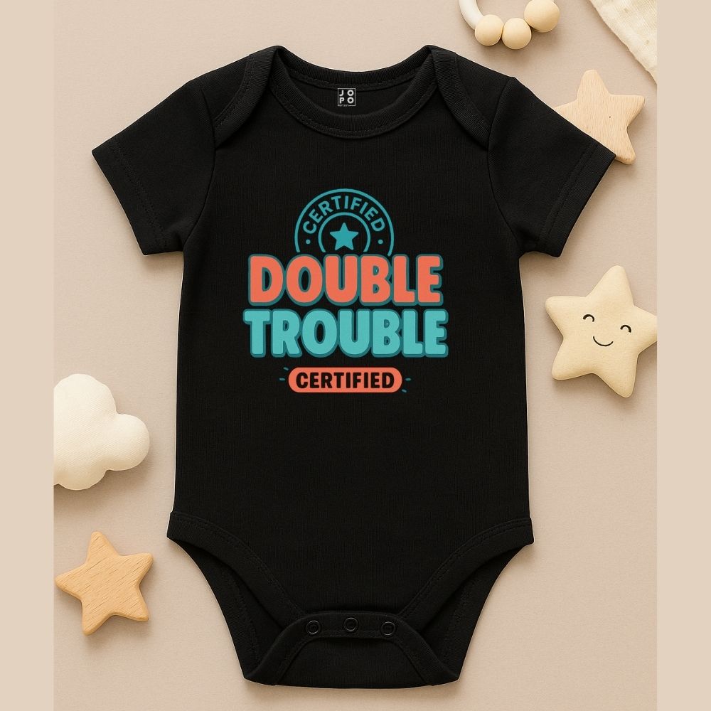 Funny Baby Romper – Double Trouble Certified Design