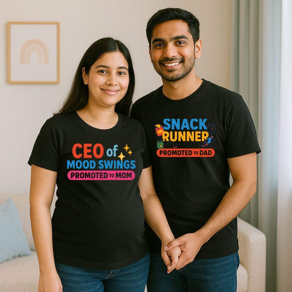 Parenthood Loading Matching Tshirts –Printed as CEO & Snack Runner