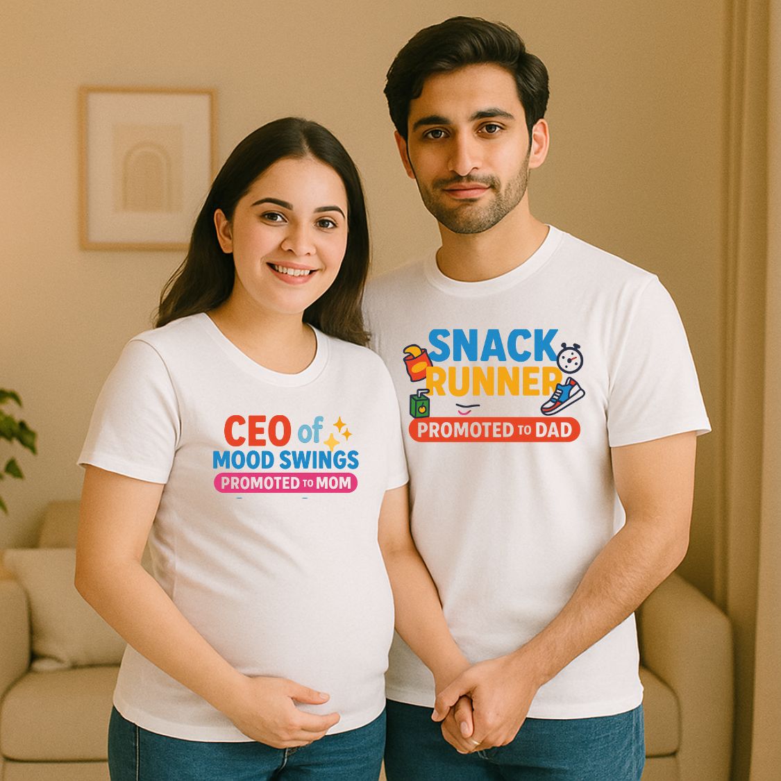 Parenthood Loading Matching Tshirts –Printed as CEO & Snack Runner