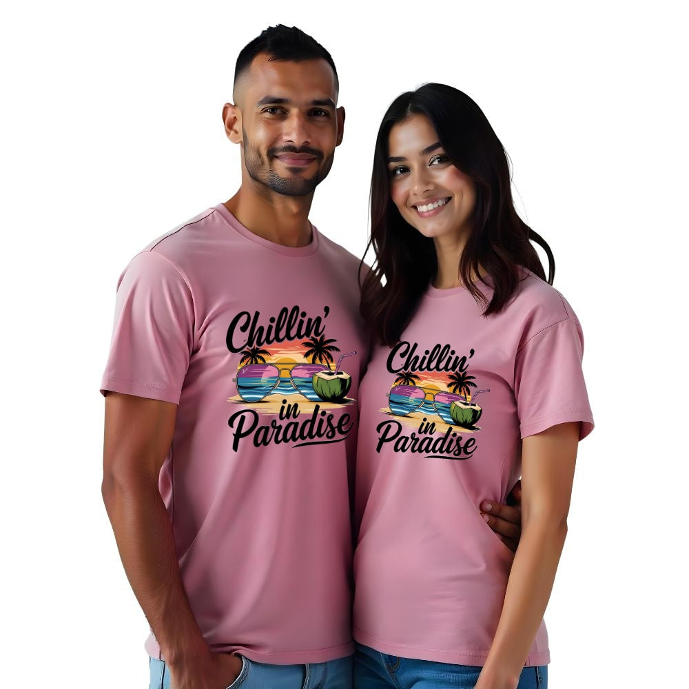 Chilling in Paradise Traveller Couple Vacation Tshirts