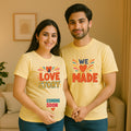 We Made a Love Story - Matching Pregnancy Tees