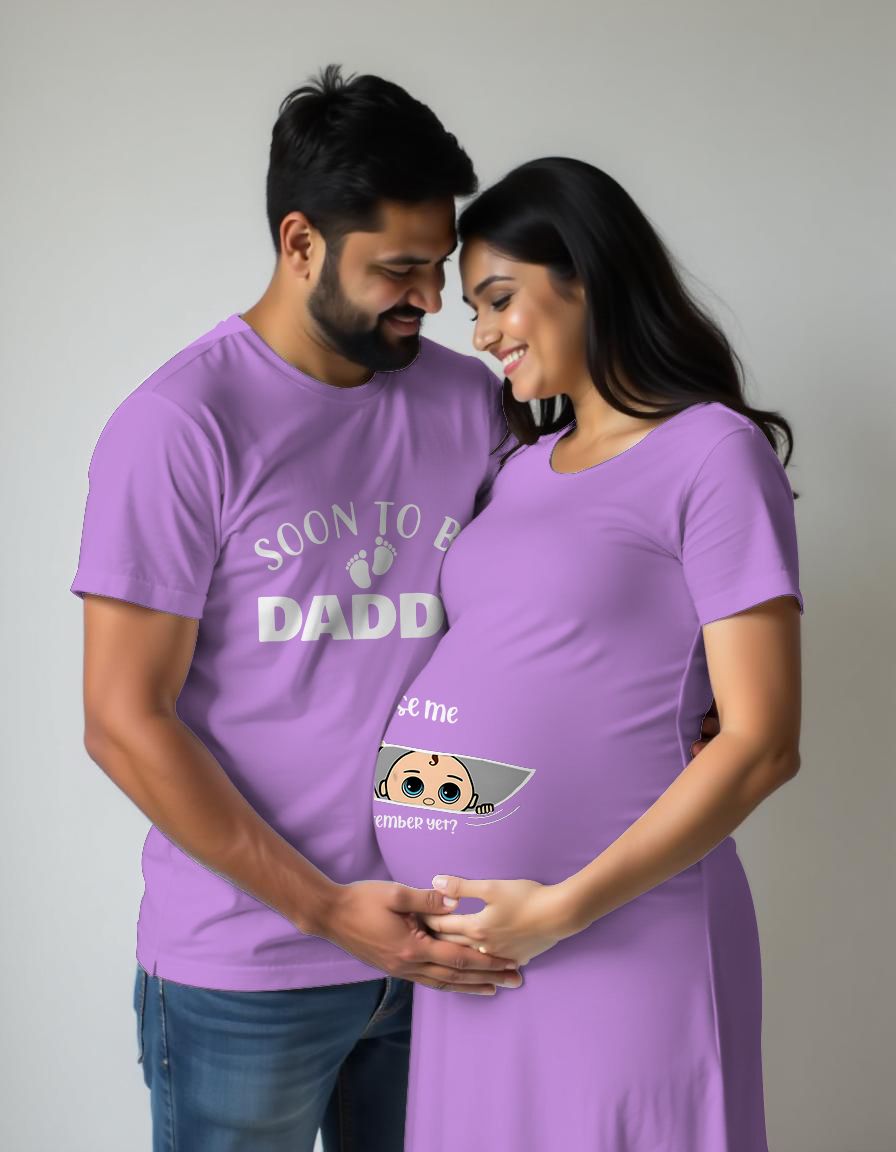 Soon to be Dad Excuse Me Maternity Couple Tshirt Dress