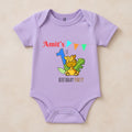 Custom First Birthday Bodysuit – Jungle Theme Giraffe Design
