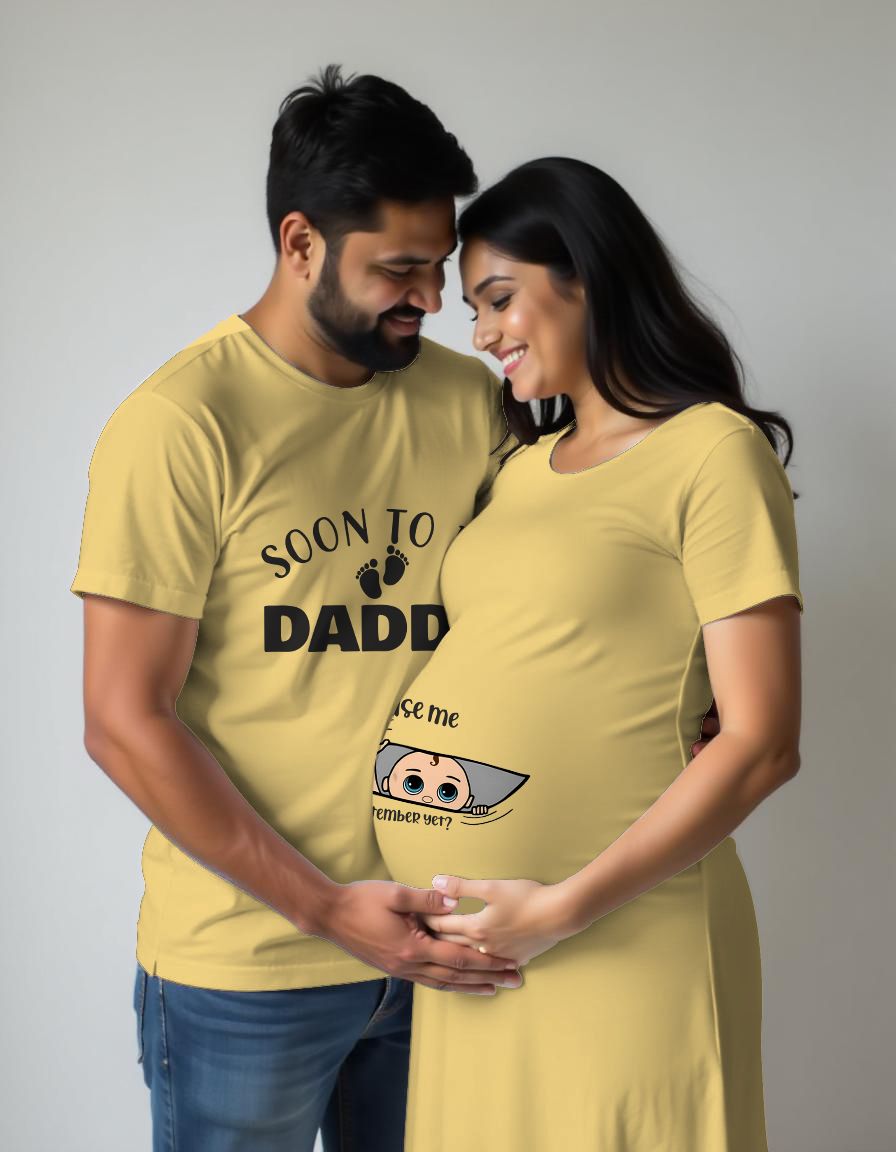 Soon to be Dad Excuse Me Maternity Couple Tshirt Dress
