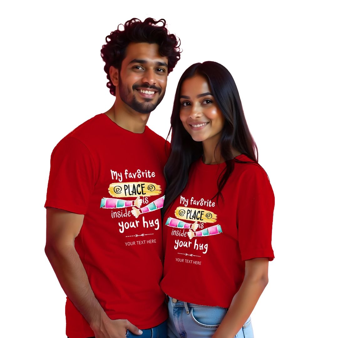 Inside your hug cute couple T-shirts