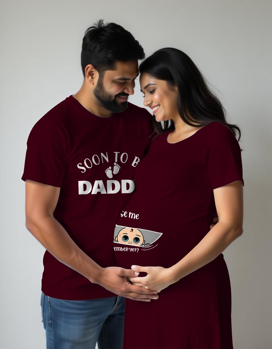 Soon to be Dad Excuse Me Maternity Couple Tshirt Dress