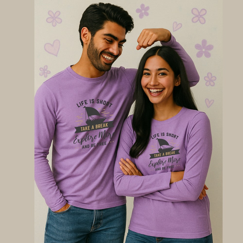 Life is Short – Explore More Matching Travel Couple T-Shirts