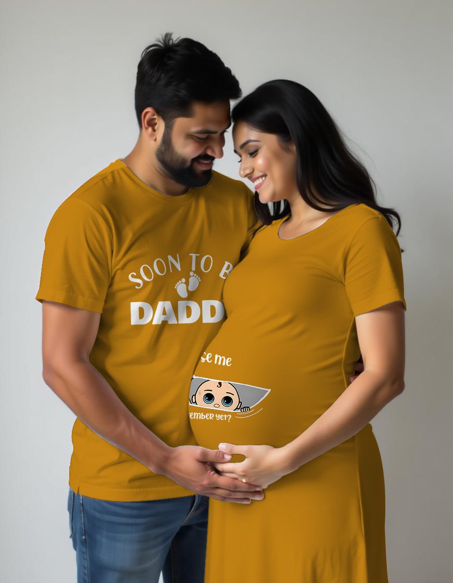Soon to be Dad Excuse Me Maternity Couple Tshirt Dress