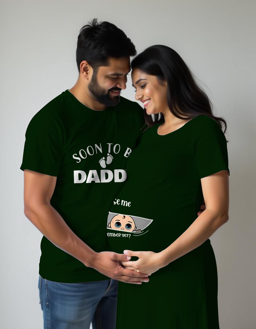 Soon to be Dad Excuse Me Maternity Couple Tshirt Dress