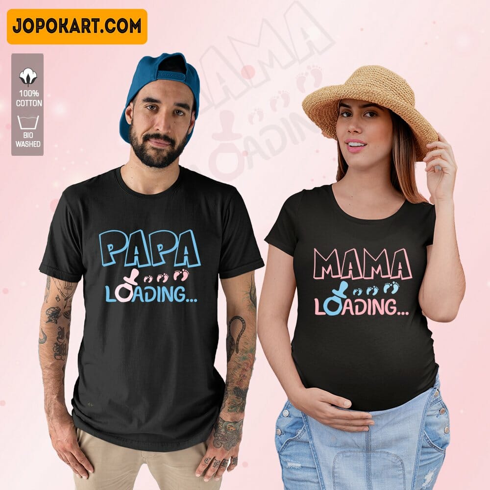 Papa Loading Mama Loading Couple Tshirts
