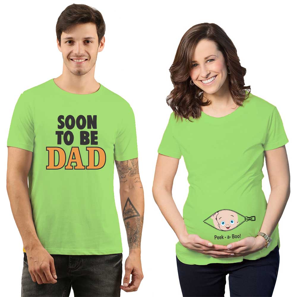 Peek-a-Boo Baby Soon to be dad Couple Tshirts