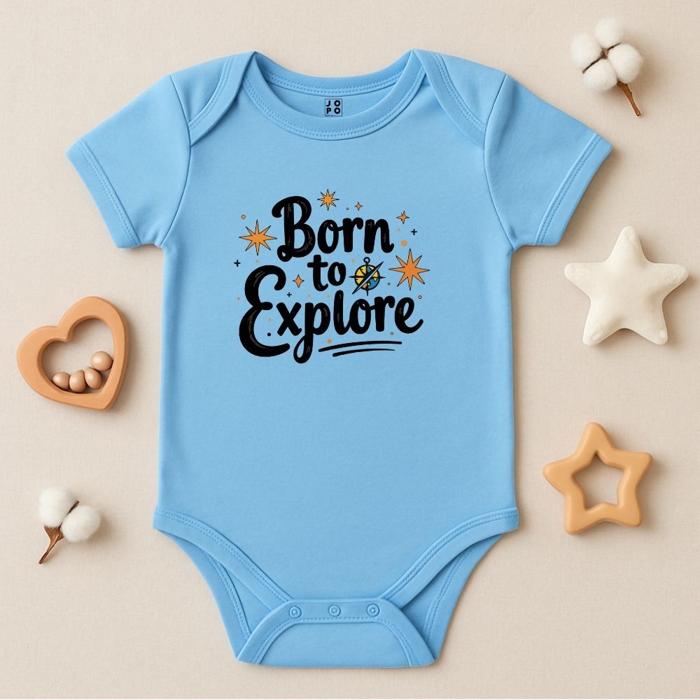 Adventure Awaits – Born to Explore Baby Bodysuit