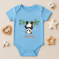 Adorable Panda Jungle Theme Babywear - Cute Hanging Panda Romper