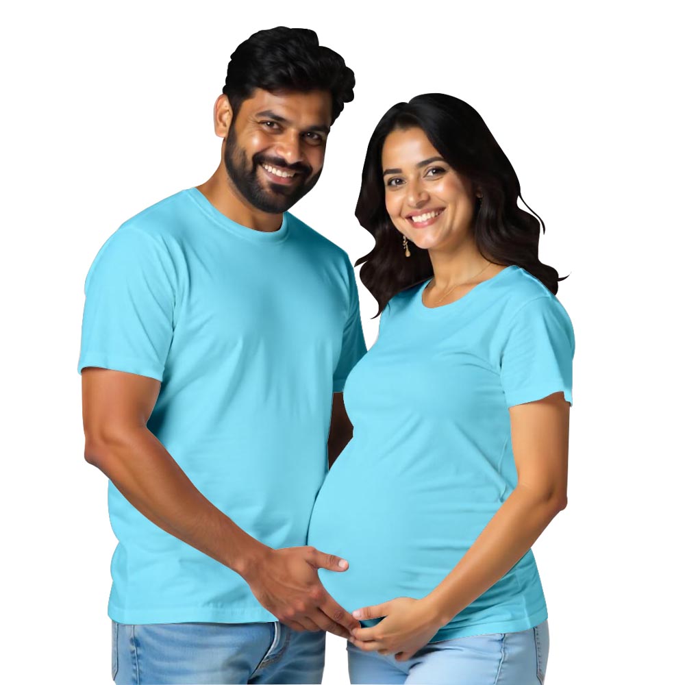 Plain Maternity Couple Tshirts for Layering