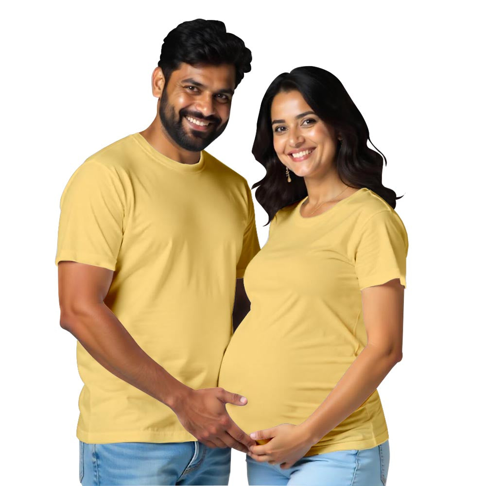 Plain Maternity Couple Tshirts for Layering