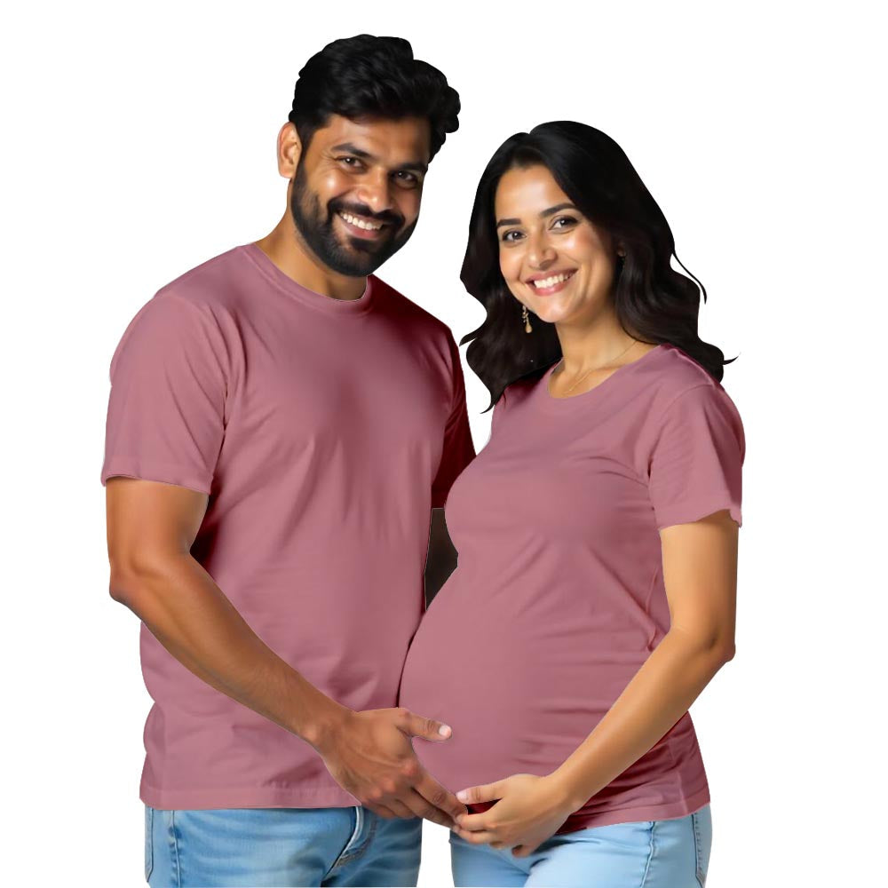 Plain Maternity Couple Tshirts for Layering