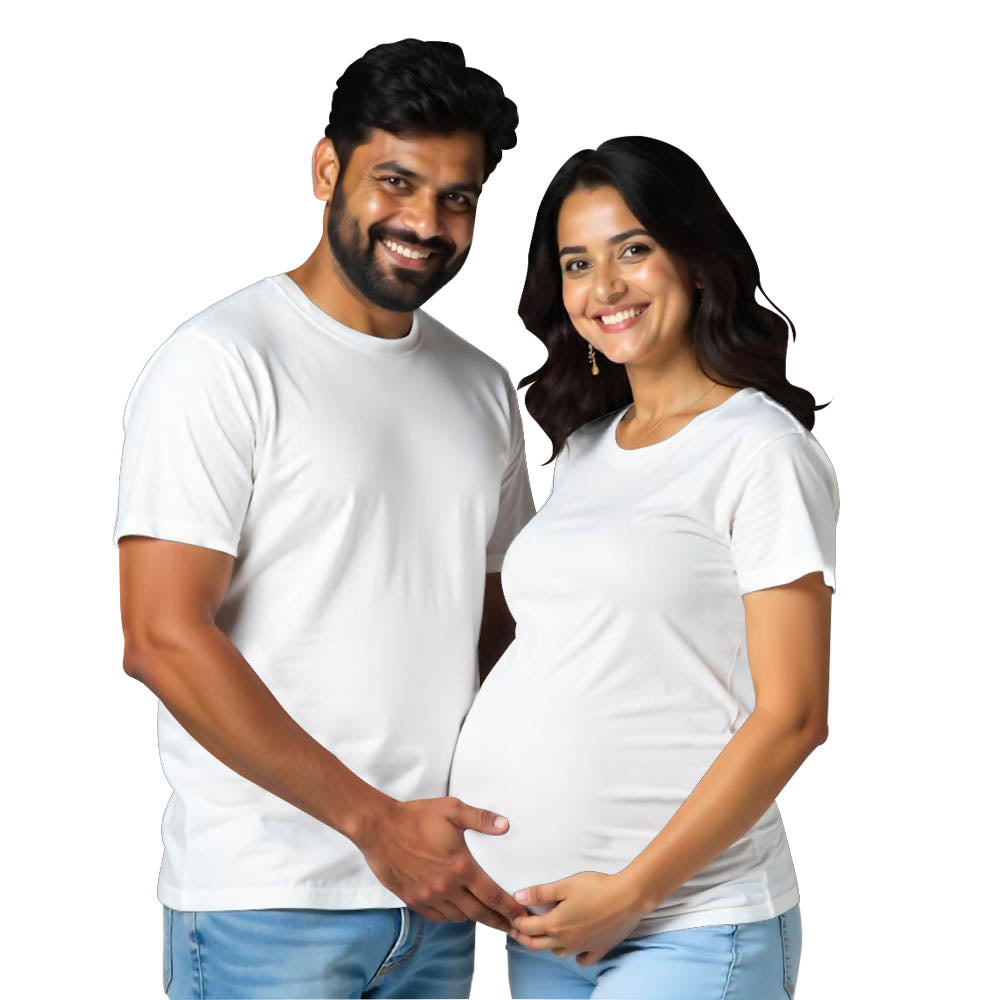 Plain Maternity Couple Tshirts for Layering