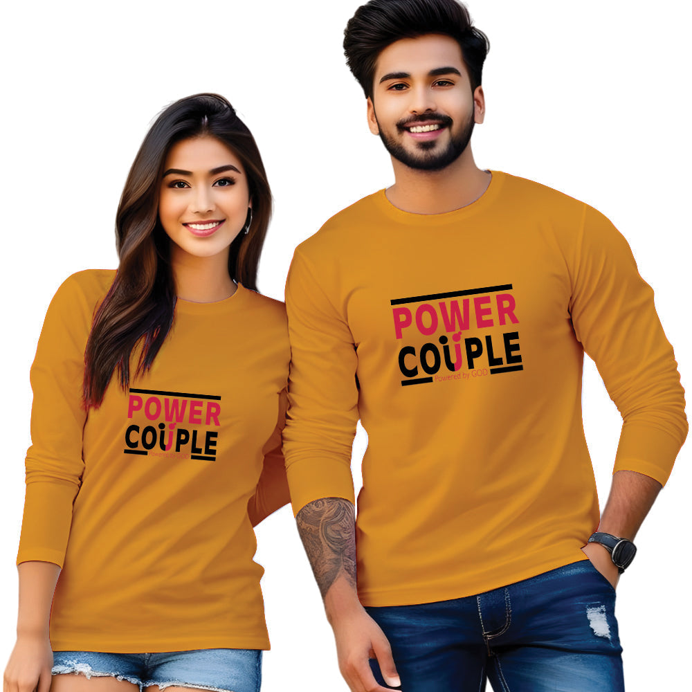 Power Couple Full Sleeve Print T Shirt
