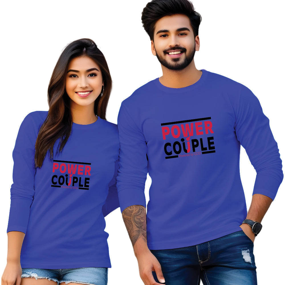 Power Couple Full Sleeve Print T Shirt