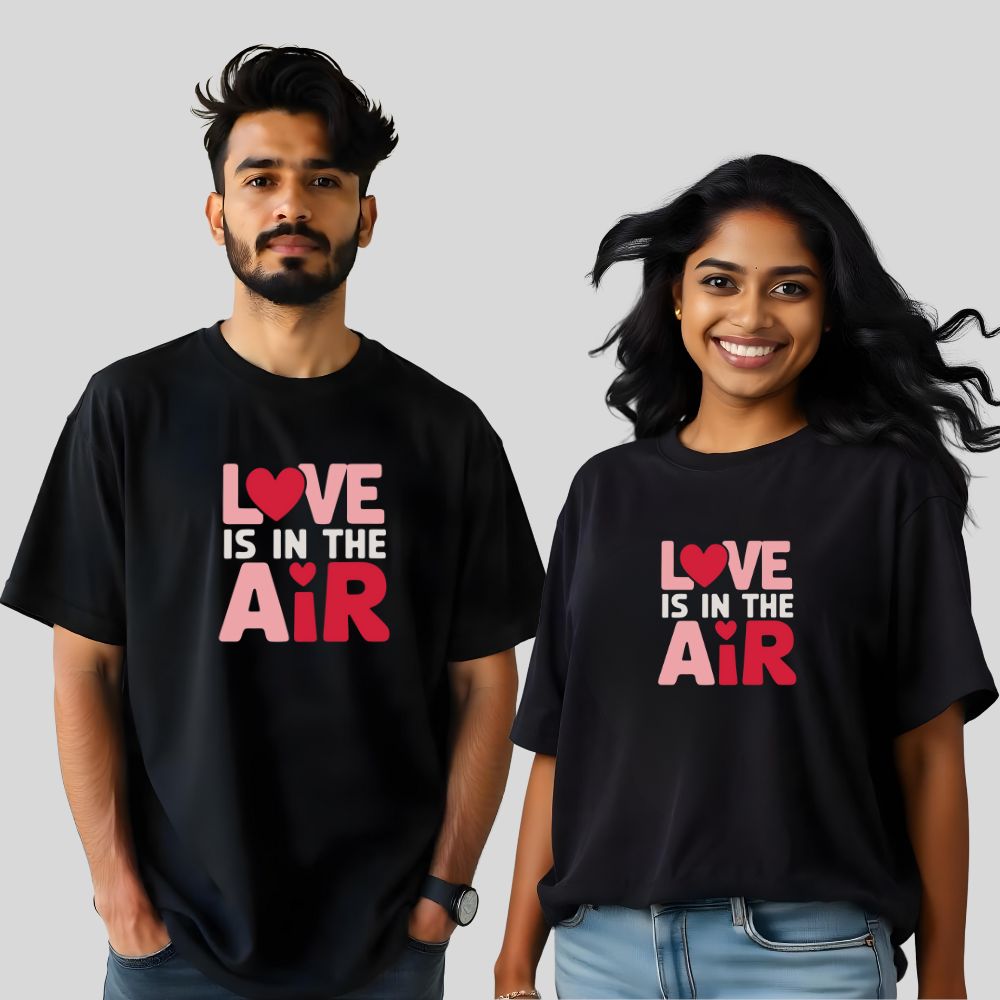 Love is in the Air - Sweet Oversized Couple Tees