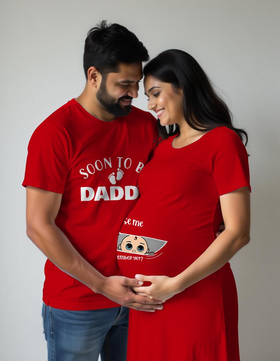Soon to be Dad Excuse Me Maternity Couple Tshirt Dress