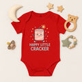 Happy Little Cracker Baby Romper | Cute Diwali Baby Onesie for Festive Celebrations