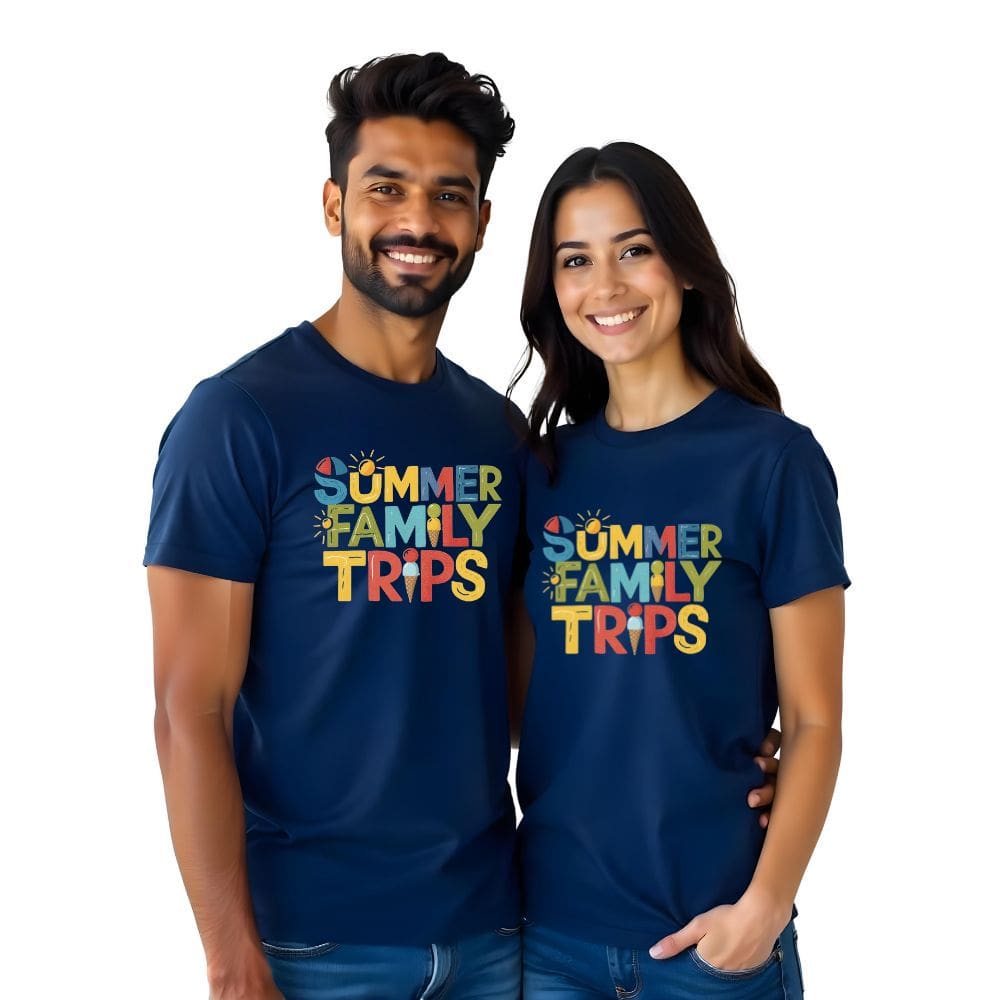 Summer Family Trips Couple Tshirts