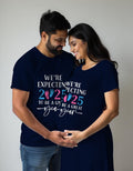Expecting 2025 Maternity Couple Tshirt and Tshirt Dress