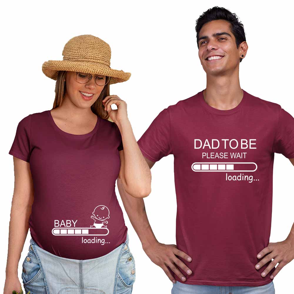 Baby Loading Pregnancy Couple Maternity T Shirts