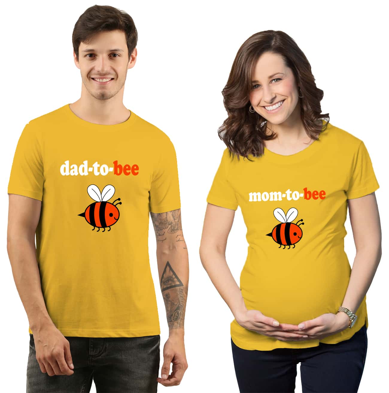 Dad to bee Mom to bee Maternity Couple T-Shirts for Photoshoot