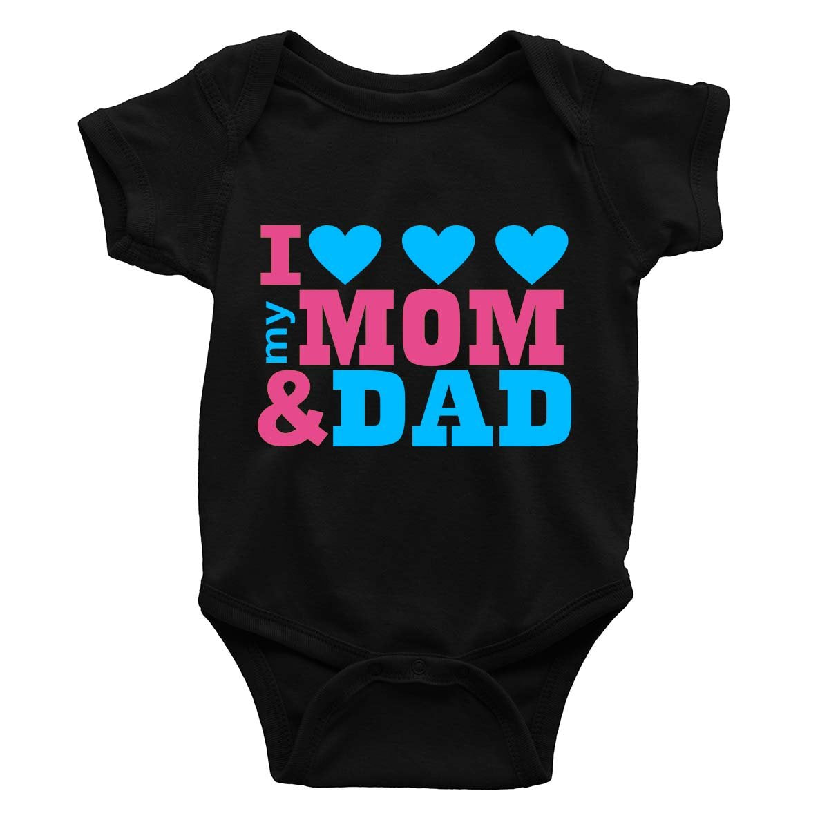 I Love My Mom & Dad Rompers