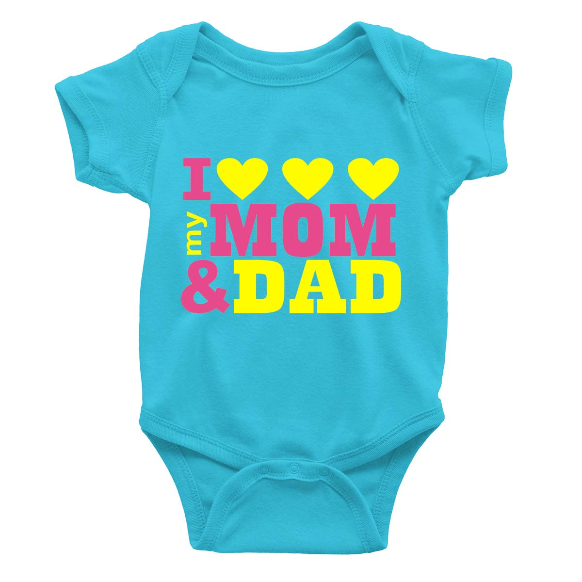 I Love My Mom & Dad Rompers