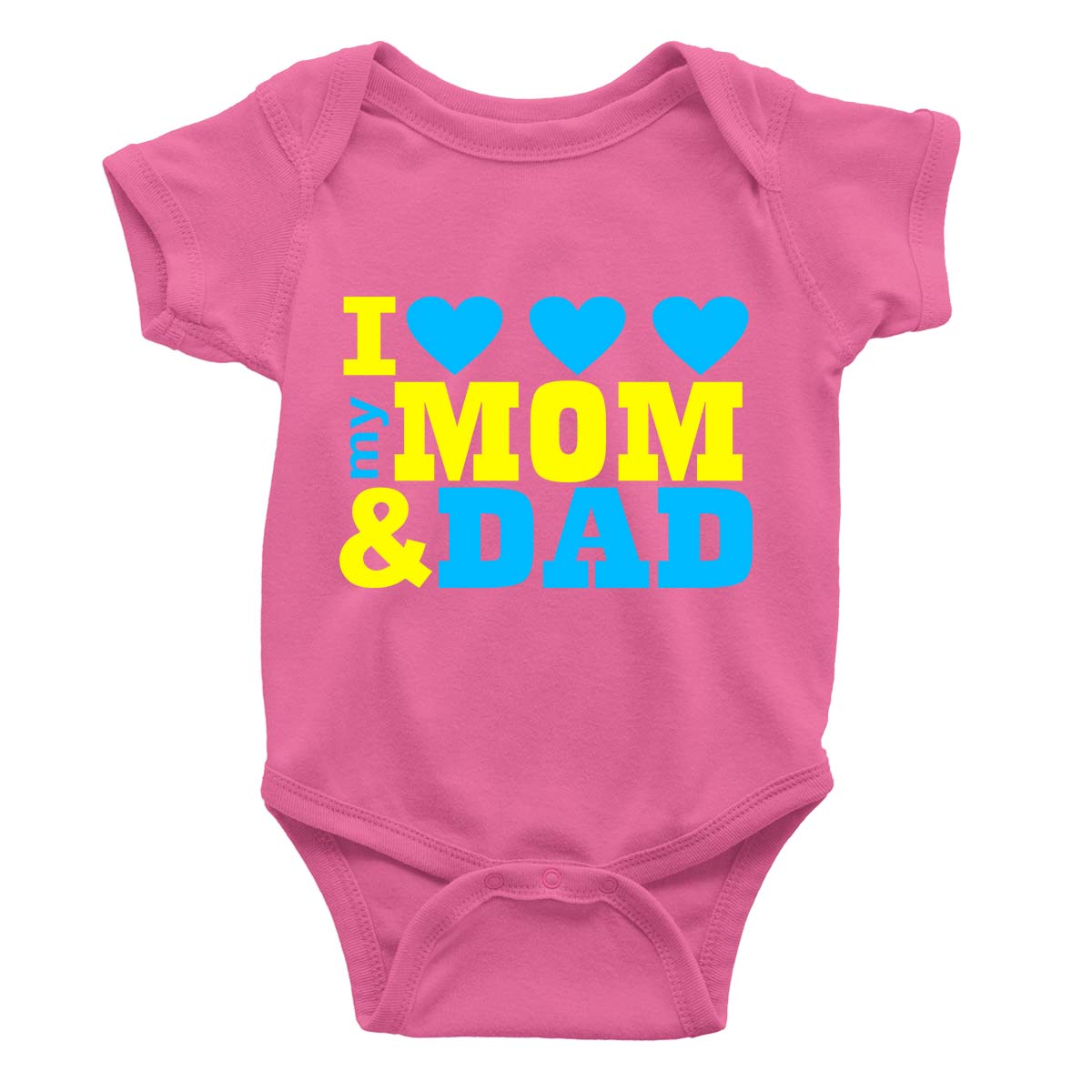 I Love My Mom & Dad Rompers