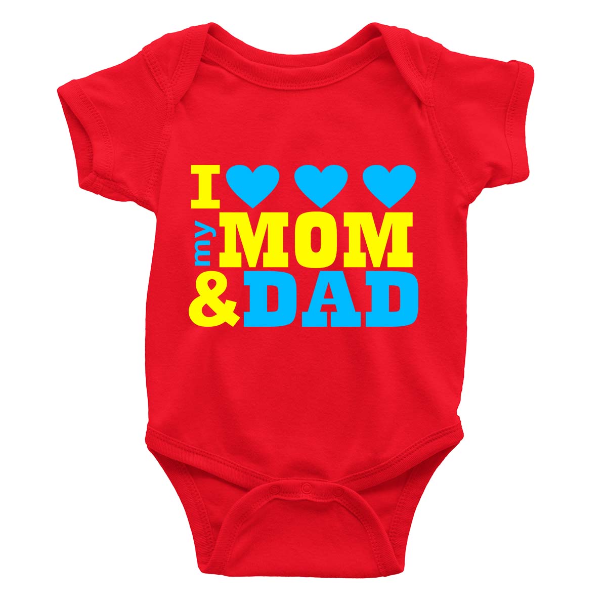 I Love My Mom & Dad Rompers