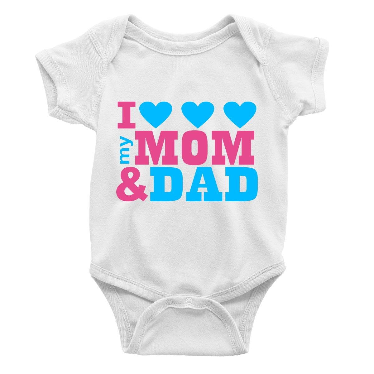 I Love My Mom & Dad Rompers